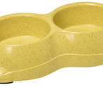 RECORD Bol dublu din plastic BAMBOO Yellow 2х0,25L