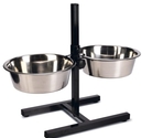 Beeztees suport cu două boluri din inox 28