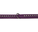 BEEZTEES ошейник кожаный BUFFALO Strass Purple 24×10