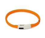 BEEZTEES силиконовый ошейник светящийся с USB Orange 35×10