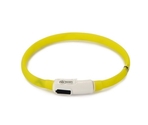 BEEZTEES силиконовый ошейник светящийся с USB Yellow 35×10