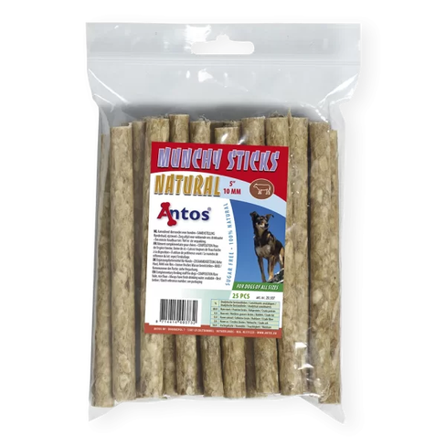 Antos Munchy Sticks 5″ Natural 25 pcs