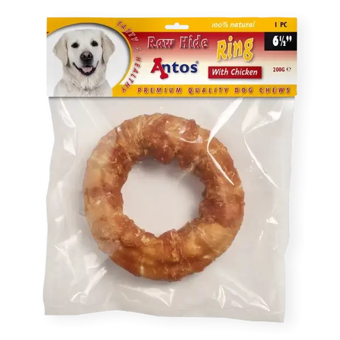 Antos Raw Hide White + Chicken Ring 6,5″ 1 pc