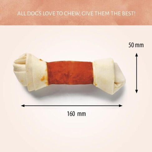 Antos Raw Hide White + Chicken Knotted Bone 6/7″ 1 pc