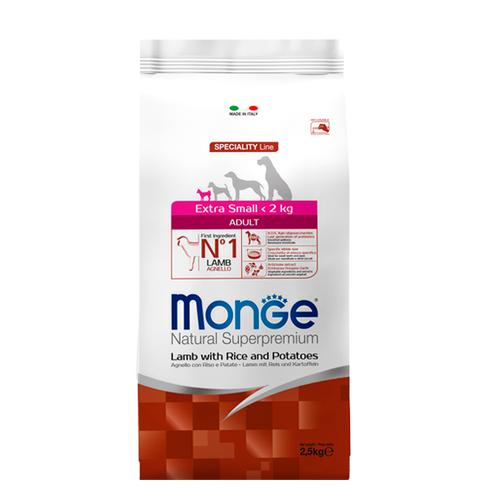 MONGE DRY DOG EX. SMALL ADULT LAMB/RICE