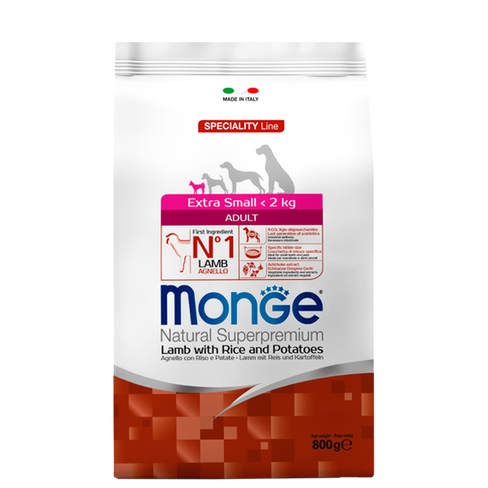 MONGE DRY DOG EX. SMALL ADULT LAMB/RICE