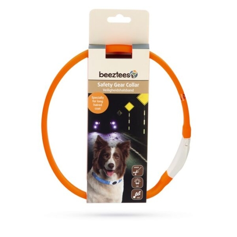 BEEZTEES zgardă din silicon cu Led și USB