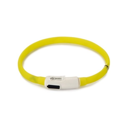 BEEZTEES силиконовый ошейник светящийся с USB Yellow 35×10