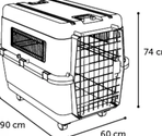 Cușcă de transport NOMAD Grey 60x90x74cm
