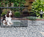 BEEZTEES cușcă de interior DOG BENCH 2-DOORS Black 78x55x61cm