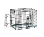 BEEZTEES cușcă de interior DOG BENCH 2-DOORS Black 78x55x61cm