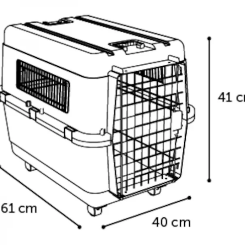 Cușcă de transport NOMAD Grey 40x61x41cm