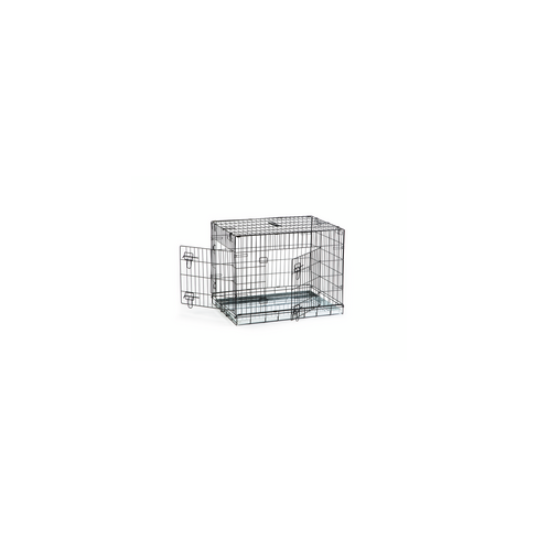 BEEZTEES cușcă de interior DOG BENCH 2-DOORS Black 78x55x61cm