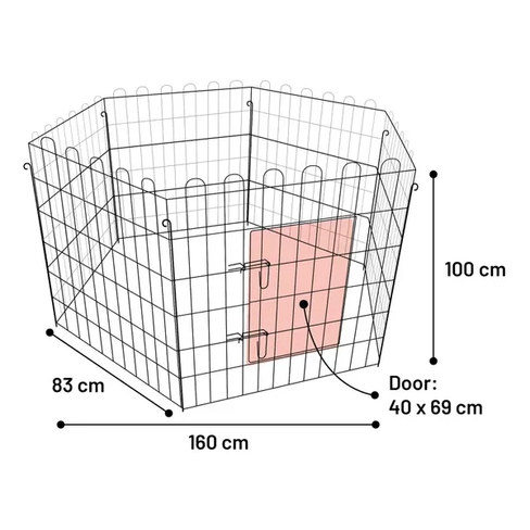 Flamingo Țarc modular din inox PUPPY RUN JAX