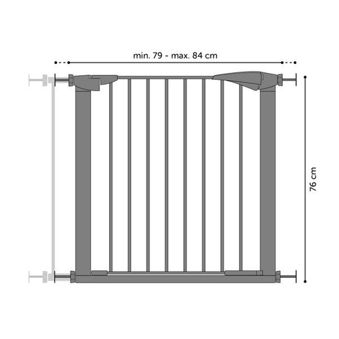 Перегородка Safety Gate SALUS Grey 79-84x76cm