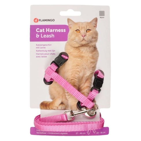 Flamingo Ham cu lesă ZIGGI Pink 20-35cm