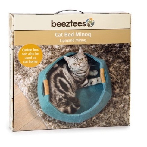 Beeztees лежак текстильн. MINOQ Turcuoise 43,5×43,5x19cm