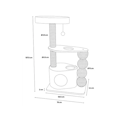 Flamingo răzuitoare HORACIO BLUE 76x44x107.5cm