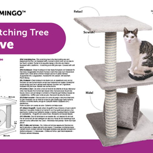 Когтеточка STEVE Grey 50x50x76cm