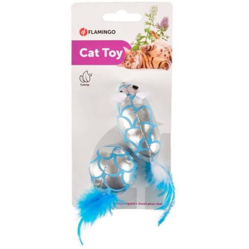 Игрушки матерчатые SHINY MOUSE with FEATHER