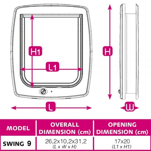 Дверца SWING 9 SET белая
