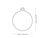 Медальон BIG GLETTER CIRCLE WHITE(GOLD) HEART