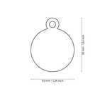 Медальон BIG ROUND ALUMINUM