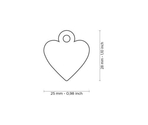 Медальон SMALL HEART CHROME PLATED BRASS