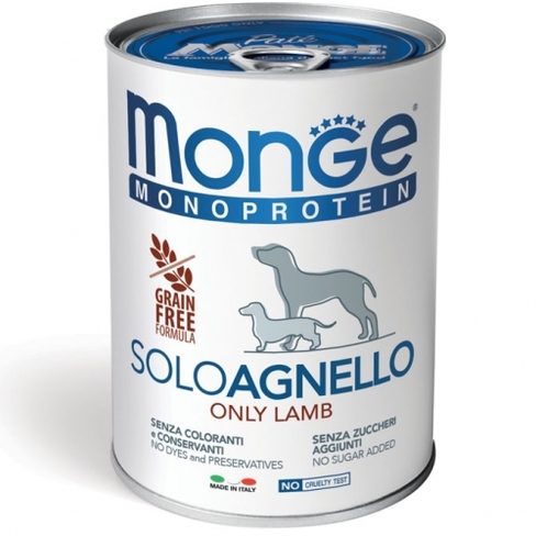 MONGE DOG SOLO Pate 100% lamb