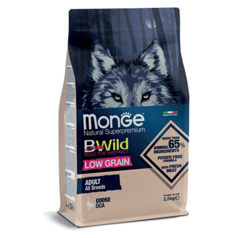 MONGE DRY DOG BWILD LG ADULT Goose