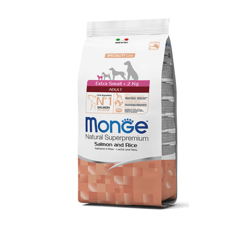 MONGE DRY DOG EX. SMALL ADULT SALMONE/RICE