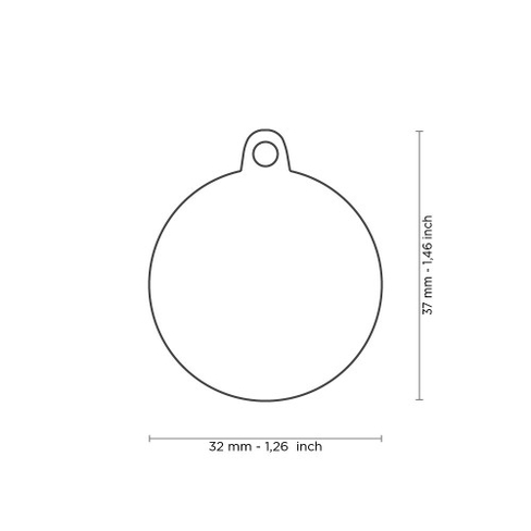 Медальон BIG GLETTER CIRCLE WHITE(GOLD) HEART