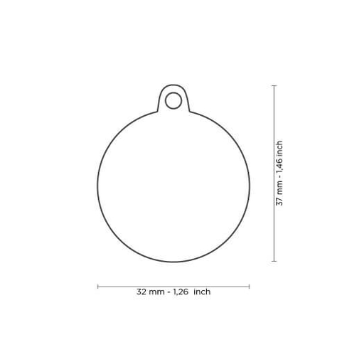 Medalion  BIG GLITTER CIRCLE WHITE BONE (Roz)