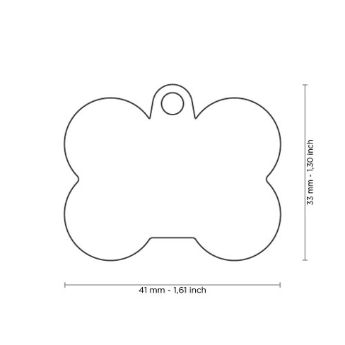 Медальон BLACK BONE ALU RUBBER