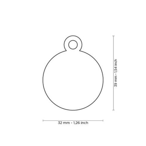 Medalion PURPLE BIG CIRCLE BONE