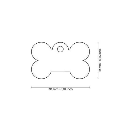 Medalion SMALL BONE ALUMINUM