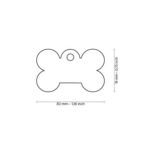 Медальон SMALL BONE CHROME PLATED BRASS