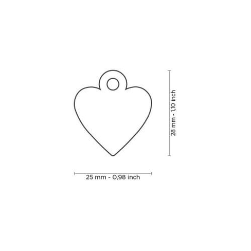 Medalion SMALL HEART ALUMINUM