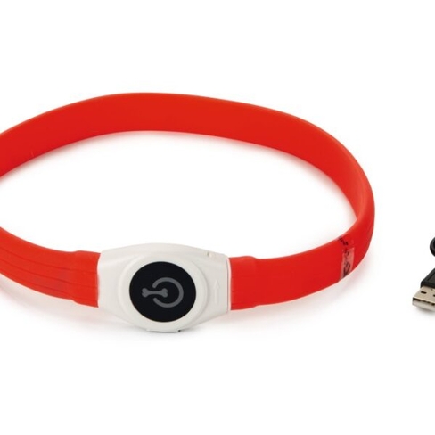 BEEZTEES zgardă din silicon cu Led și USB