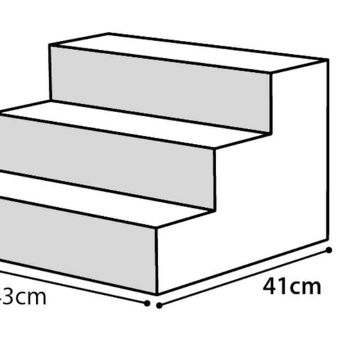 FLAMINGO Ступеньки для собак МДФ с плюш. покрытием 41x43x30cm