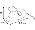 Flamingo игрушка для кошек LOVU MOUSE BEIGE 9.5*5.5*4cm