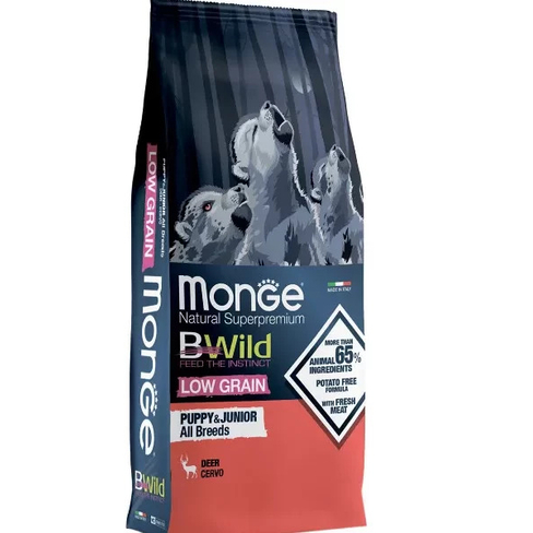 MONGE DRY DOG BWILD LG PUPPY Deer