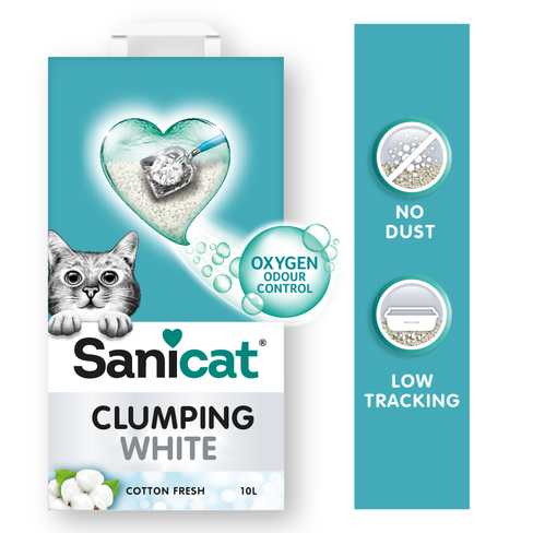 SANICAT CLUMPING WHITE COTTON FRESH