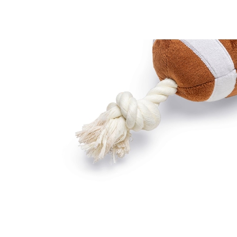BZ jucărie din pluș pentru câini RUGBYBALL with Rope 33cm
