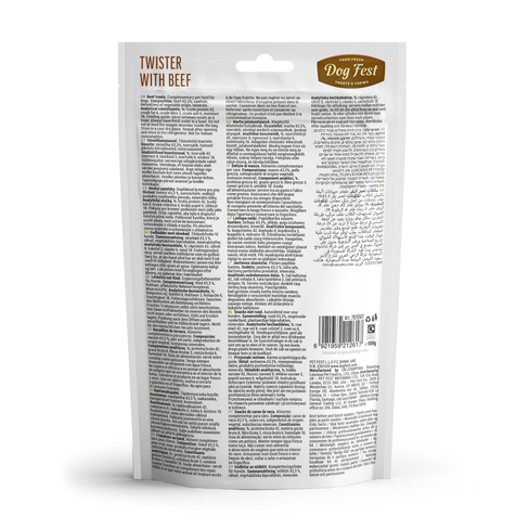 Dog Fest Rawhide tiwster with beef > 20kg