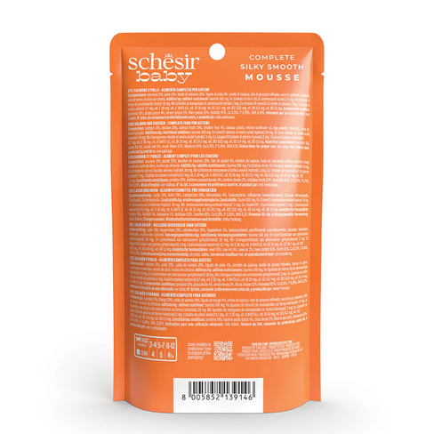 SCHESIR BABY Cat pouch Mousse Salmon With Chicken