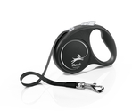 Lesă retractabilă FLEXI BLACK DESIGN Tape
