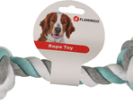 Jucarie Sfoară PLAYING ROPE 2 Knots Mint/White/Grey