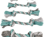 Jucarie Sfoară PLAYING ROPE 2 Knots Mint/White/Grey