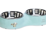 BEEZTEES двойная металлическая миска BINKY